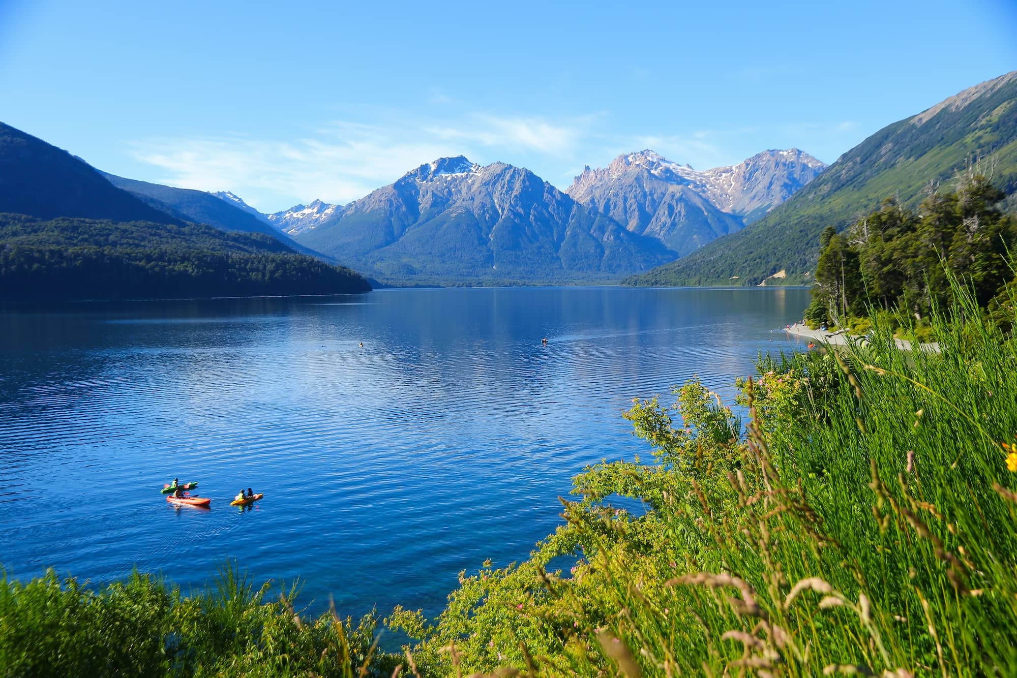 Kayak in Barilcohe Lakes Patagonia